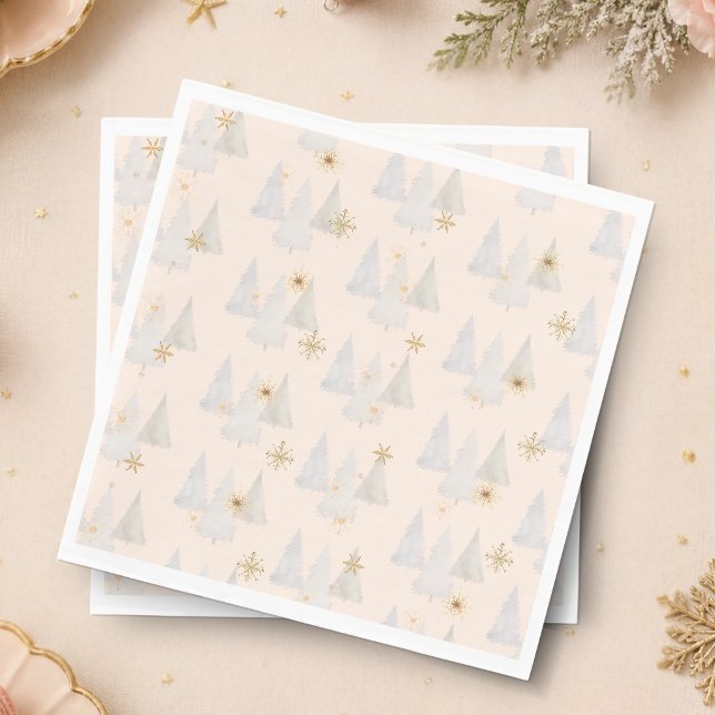 Nussknacker Zuckerpflaume Fee Kiefer Baum Muster Serviette (Nutcracker Sugar Plum Fairy Pine Tree Pattern)