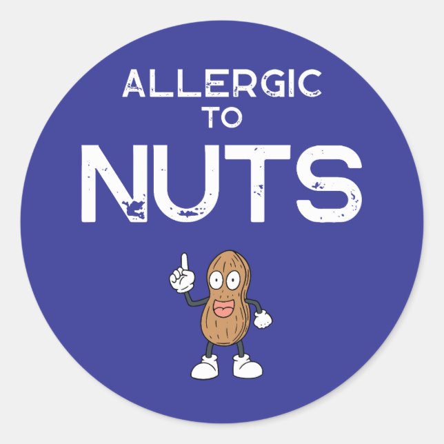 Nut Allergy Round Sticker (Vorderseite)