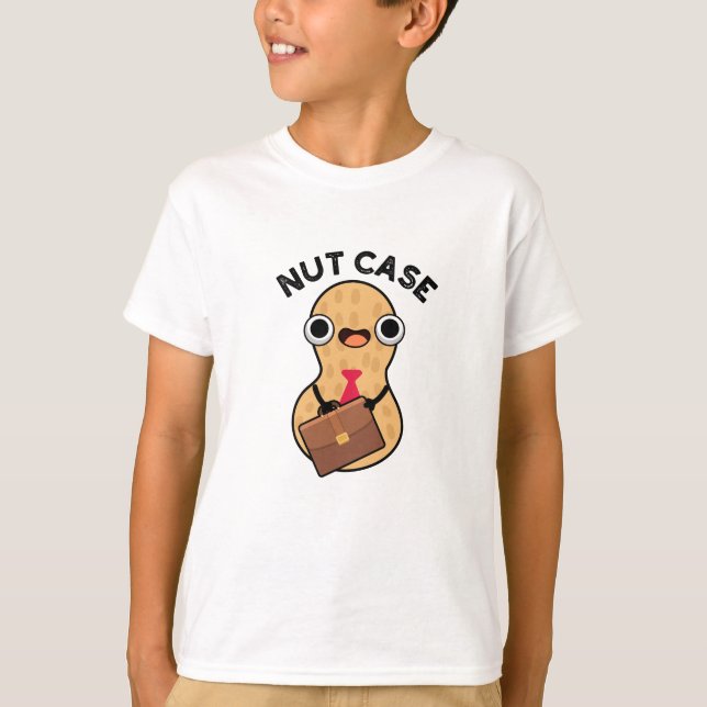 Nut Case Funny Peanut Puns T-Shirt (Vorderseite)