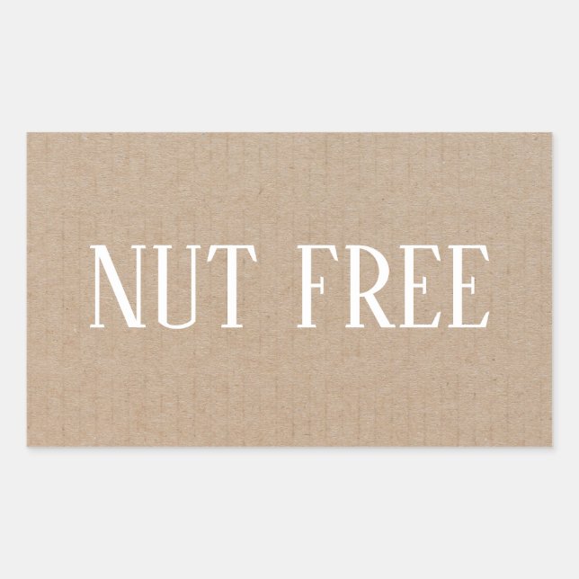 Nut Free Allergy Safe Kulinarisch Rechteckiger Aufkleber (Vorderseite)