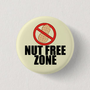 Nut Free Zone Cool Peanut Allergisches Bewusstsein Button