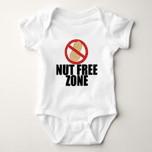 Nut Free Zone Peanut Allergie Baby Strampler