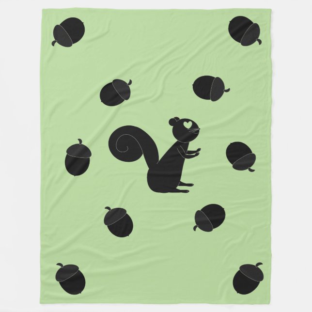 Nut Love Squirrel Fleecedecke (Vorderseite)