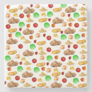 Nut Salad Marble Stone Untersetzer