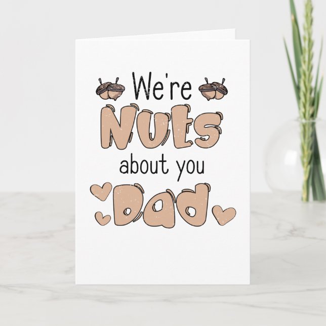 Nut Vathers Day Vater Vater Liebe Männer Day Nut V Karte (Vorderseite)
