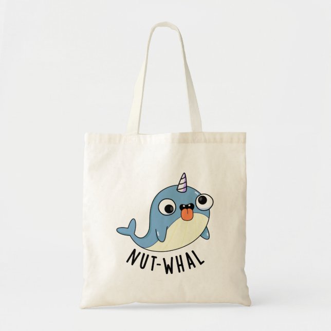 Nut-whal Funny Narwhal Pun Tragetasche (Vorne)