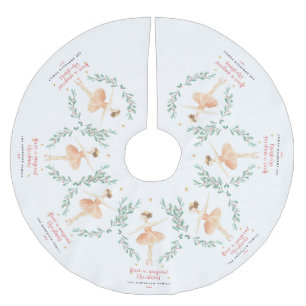 Nutcracker Aquarell niedliche Weihnachten Polyester Weihnachtsbaumdecke