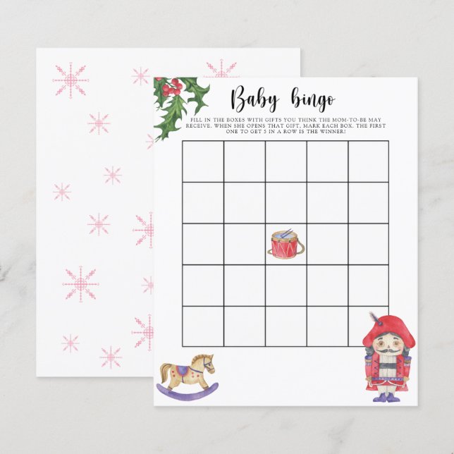 Nutcracker - Baby-Dusche-Bingo-Spiel (Vorne/Hinten)