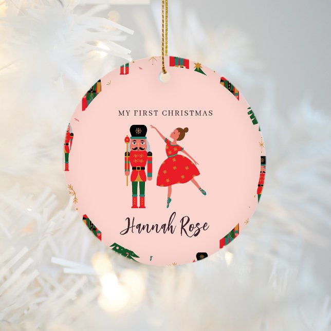 Nutcracker Baby Girl My First Christmas Keramik Ornament (Von Creator hochgeladen)
