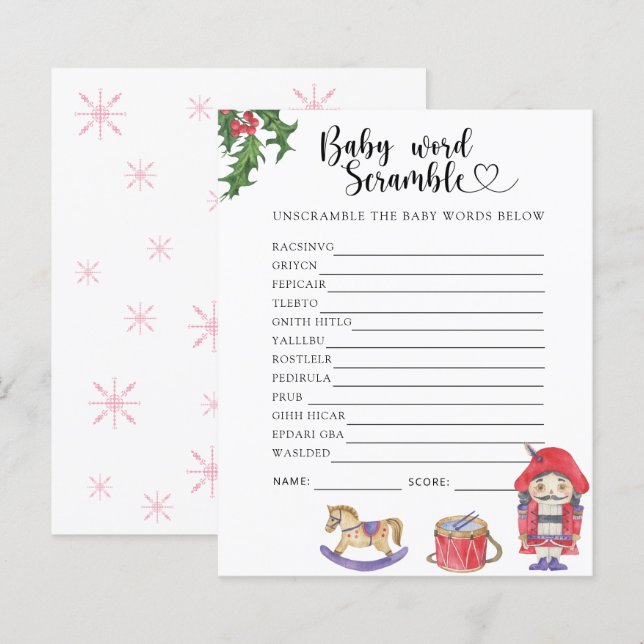 Nutcracker - Baby Word Scramble Game (Vorne/Hinten)