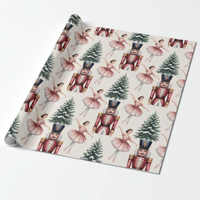 Nutcracker Ballerina ballet dancer christmas tree  Geschenkpapier (Ungerollt)