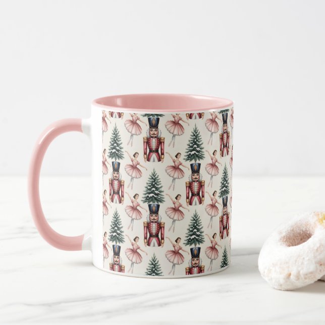 Nutcracker Ballerina ballet dancer christmas tree  Tasse (Mit Donut)