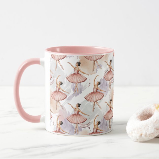 Nutcracker Ballerina ballet dancer christmas tree  Tasse (Mit Donut)