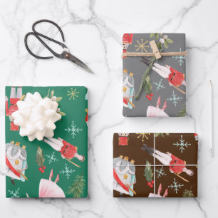 Nutcracker Ballerina Christmas Geschenkpapier Set