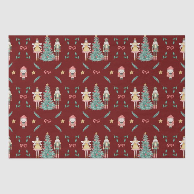 Nutcracker Ballerina Christmas Seidenpapier (Vorderseite)