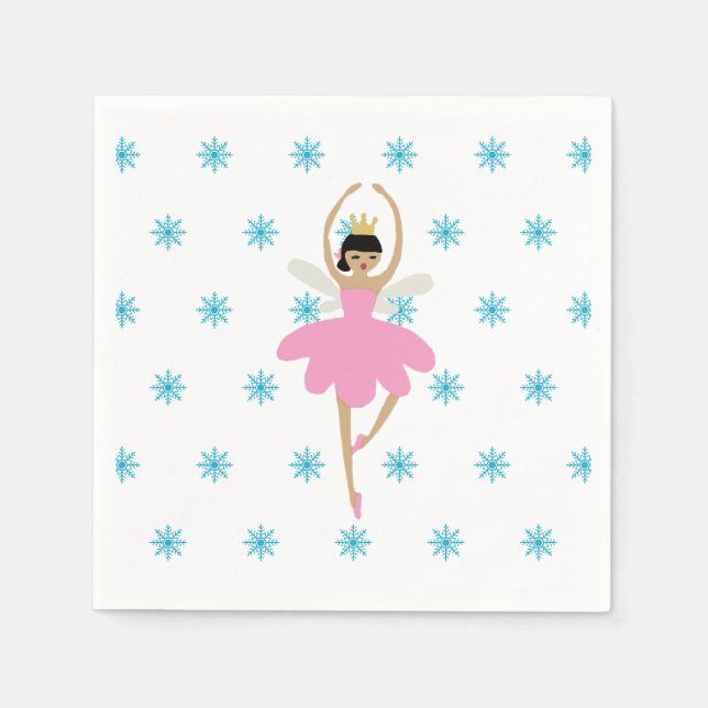 Nutcracker Ballerina Fairy Illustration Serviette (Vorderseite)