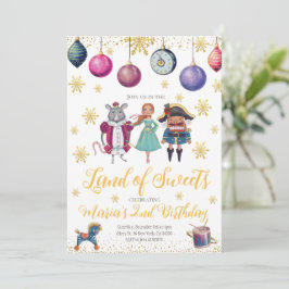 Nutcracker Ballerina hiver Anniversaire Invitation