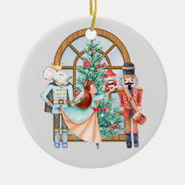 Nutcracker Ballerina Mouse King Weihnachtsrunde Keramik Ornament