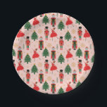 Nutcracker & Ballerina Niedlich Pink Weihnachten Pappteller<br><div class="desc">Nutcracker & Ballerina Niedlich Pink Weihnachtspapier Teller</div>