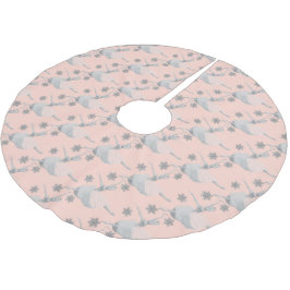 Nutcracker Ballerina Rose Gold Tree Rock Polyester Weihnachtsbaumdecke