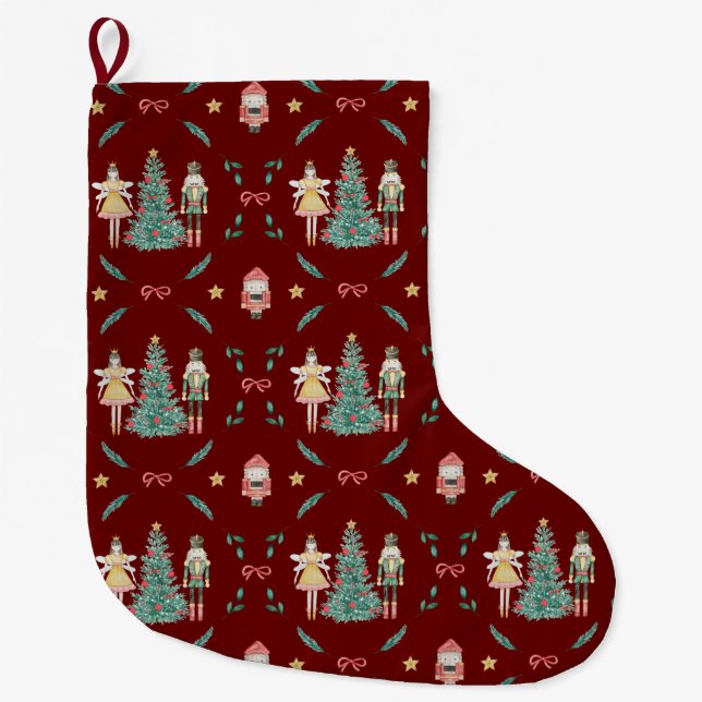 Nutcracker Ballerina Weihnachtsgeschenke Großer Weihnachtsstrumpf (Vorderseite)