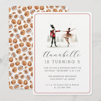 Nutcracker Ballerina Whimsical Ballet Geburtstag Einladung