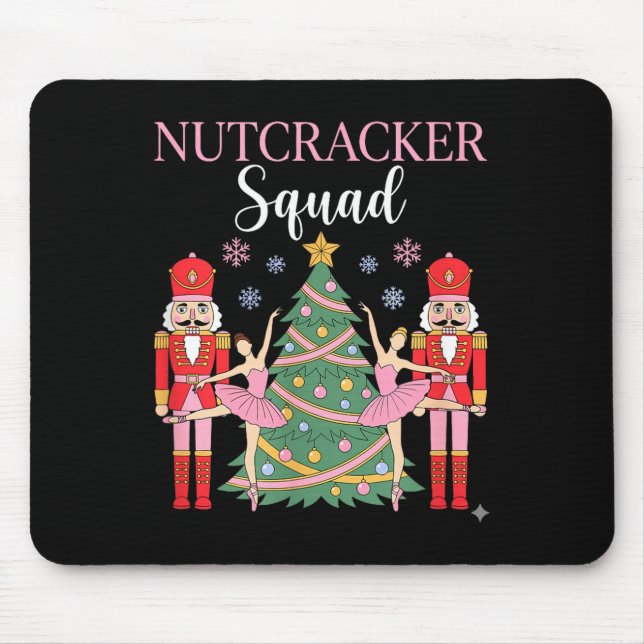Nutcracker Ballet Christmas Ballerina Nk Dance Squ Mousepad (Vorne)