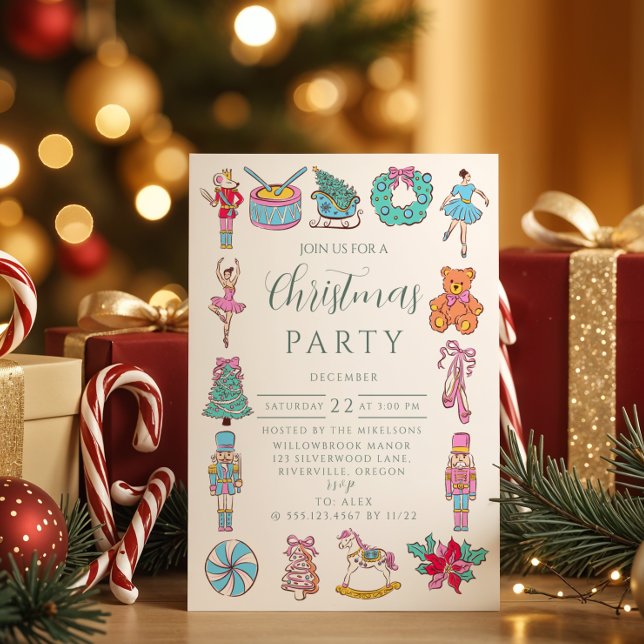 Nutcracker Ballet Christmas Einladung (Von Creator hochgeladen)