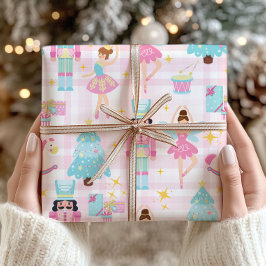Nutcracker Ballet Christmas Pastel Wrapping Paper Geschenkpapier