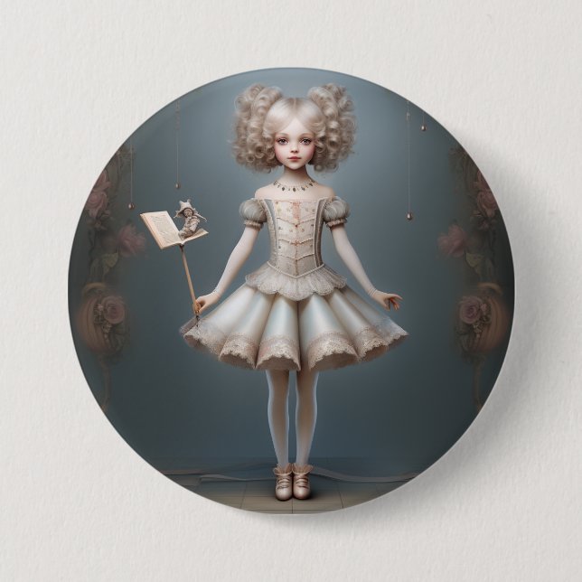 Nutcracker Ballet Fashion-Page Dancers Button (Vorderseite)