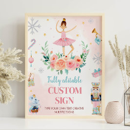 Nutcracker Ballet Geburtstagspartei Custom Sign Poster