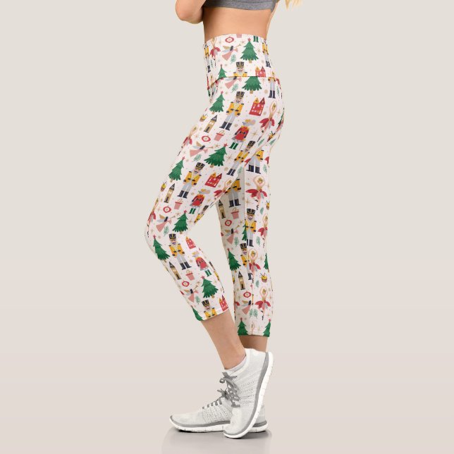 Nutcracker Ballet Holiday Pattern Capri Leggings (Links)