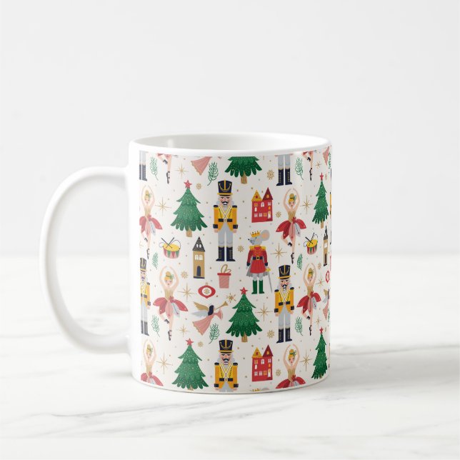 Nutcracker Ballet Holiday Pattern Kaffeetasse (Links)