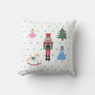 Nutcracker Ballet Illustration Snowflake Kissen