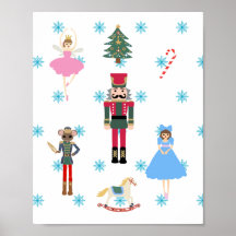 Nutcracker Ballet Illustration Snowflake Malerei