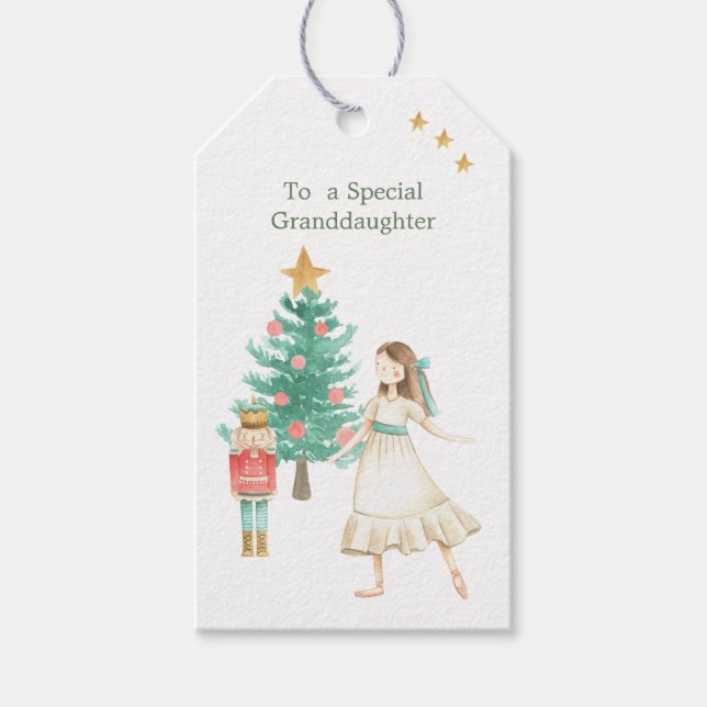 Nutcracker Ballet Images Weihnachtsgeschenke Tags Geschenkanhänger (Vorderseite)