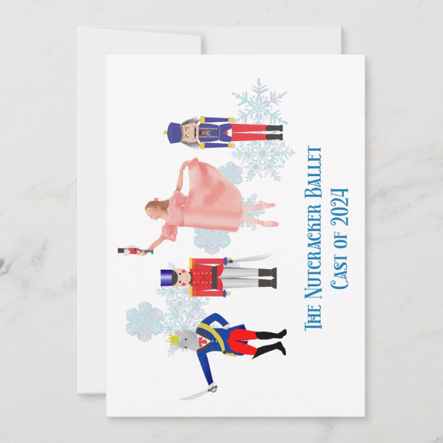 Nutcracker Ballet Notecards Einladung (Vorderseite)