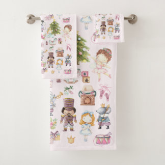 Nutcracker Ballet Pattern Badetuch Set