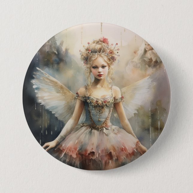Nutcracker Ballet, Radiant Dew Drop Fairy Button (Vorderseite)