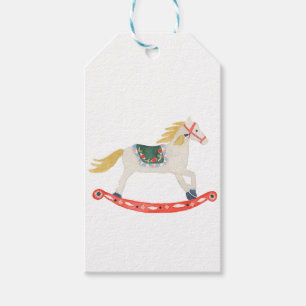 Nutcracker Ballet Rocking Horse Geschenketiketten Geschenkanhänger