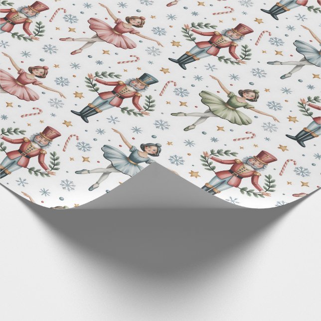 Nutcracker Ballet Weihnachten Geschenkpapier (Ecke)