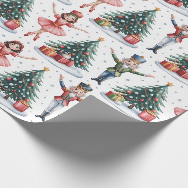 Nutcracker Ballet Weihnachten Geschenkpapier (Ecke)
