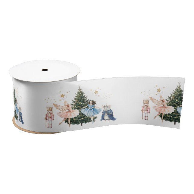 Nutcracker Ballet Weihnachten Satinband (Spule)