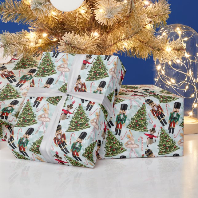 Nutcracker Ballet Weihnachtsbilder Wrapping Paper Geschenkpapier (Feiertage)