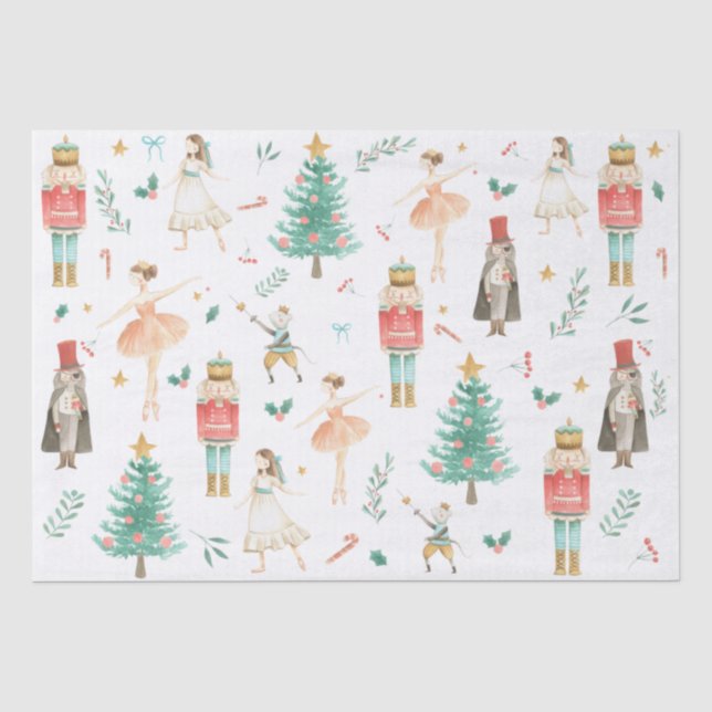 Nutcracker Ballet Weihnachtsfotos Tissue Seidenpapier (Vorderseite)