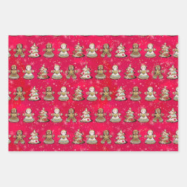 Nutcracker Ballet Weihnachtswackelpapier-Blätter Geschenkpapier Set