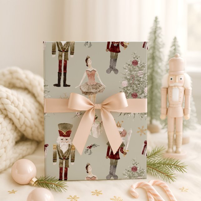 Nutcracker Ballet Weihnachtswackelpapier Geschenkpapier (Von Creator hochgeladen)