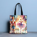 Nutcracker Ballet Weihnachtsweih Ballerina Tasche<br><div class="desc">Nutcracker Ballet Watercolor Weihnachten Weihnachtsfest Ballerina Feiertage Tragetaschen bietet ein traditionelles Weihnachtsballett mit Ballerina und Nutcracker. Ideal für Weihnachtsgeschenke,  Weihnachtsdekoration,  Feierlichkeiten und vieles mehr. Erstellt von Evco Studio www.zazzle.com/store/evcostudio</div>
