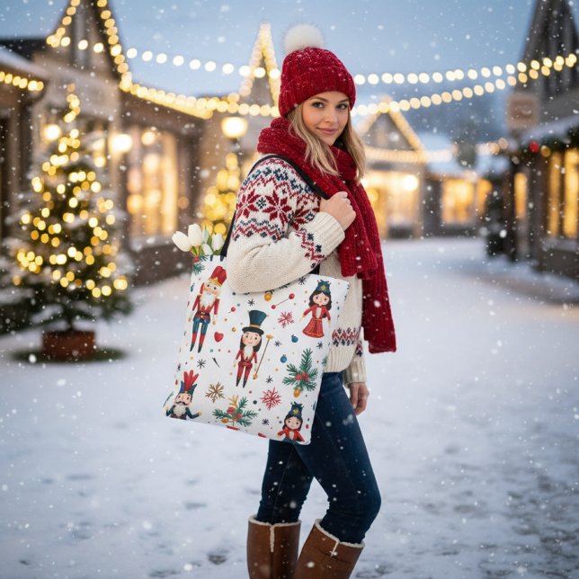 Nutcracker Ballett Weihnachten Nahtloses Muster Tasche (Von Creator hochgeladen)