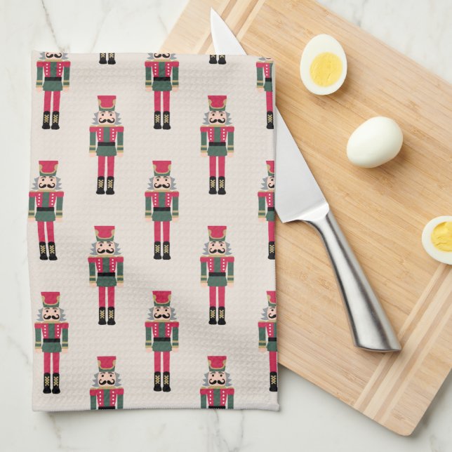 Nutcracker Ballett Weihnachtsgeschirr Handtuch (Viertel Falte)